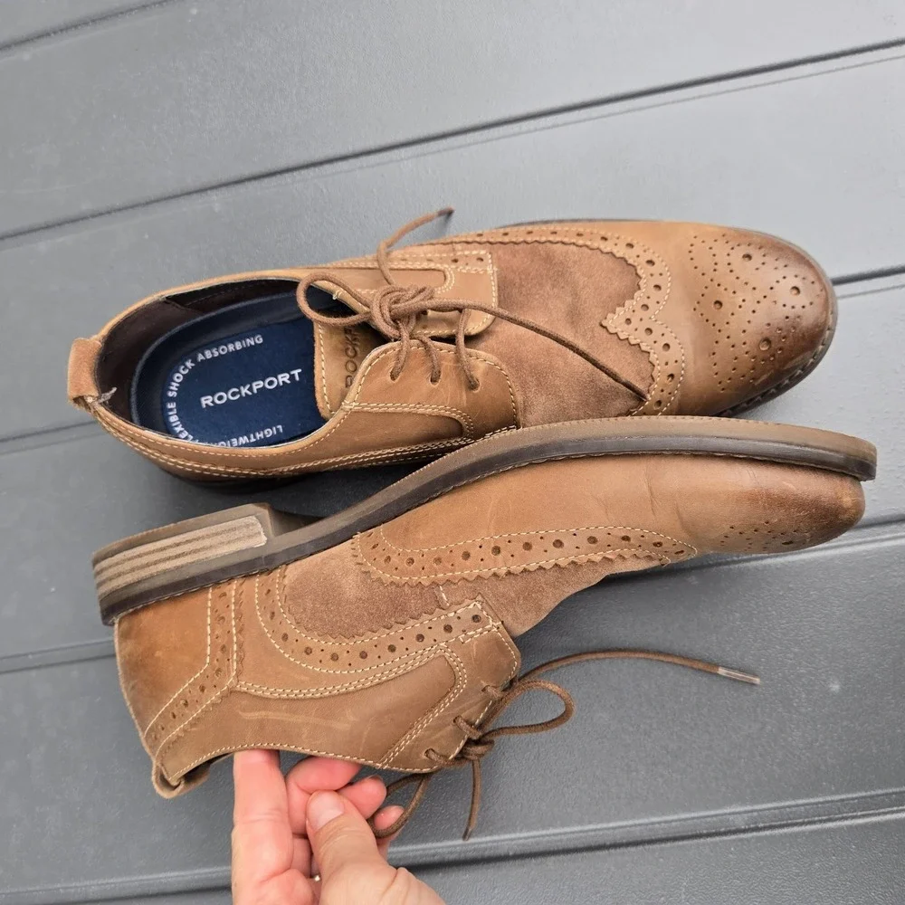 Rockport Men's Sz 8.5 Leather Wynstin Oxford Dress Shoes
